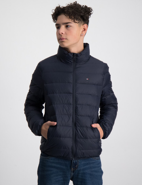 galop Optimistisch Geplooid Tommy Hilfiger U Essential Light Down Jacket Blauw voor jongens | Kids  Brand Store